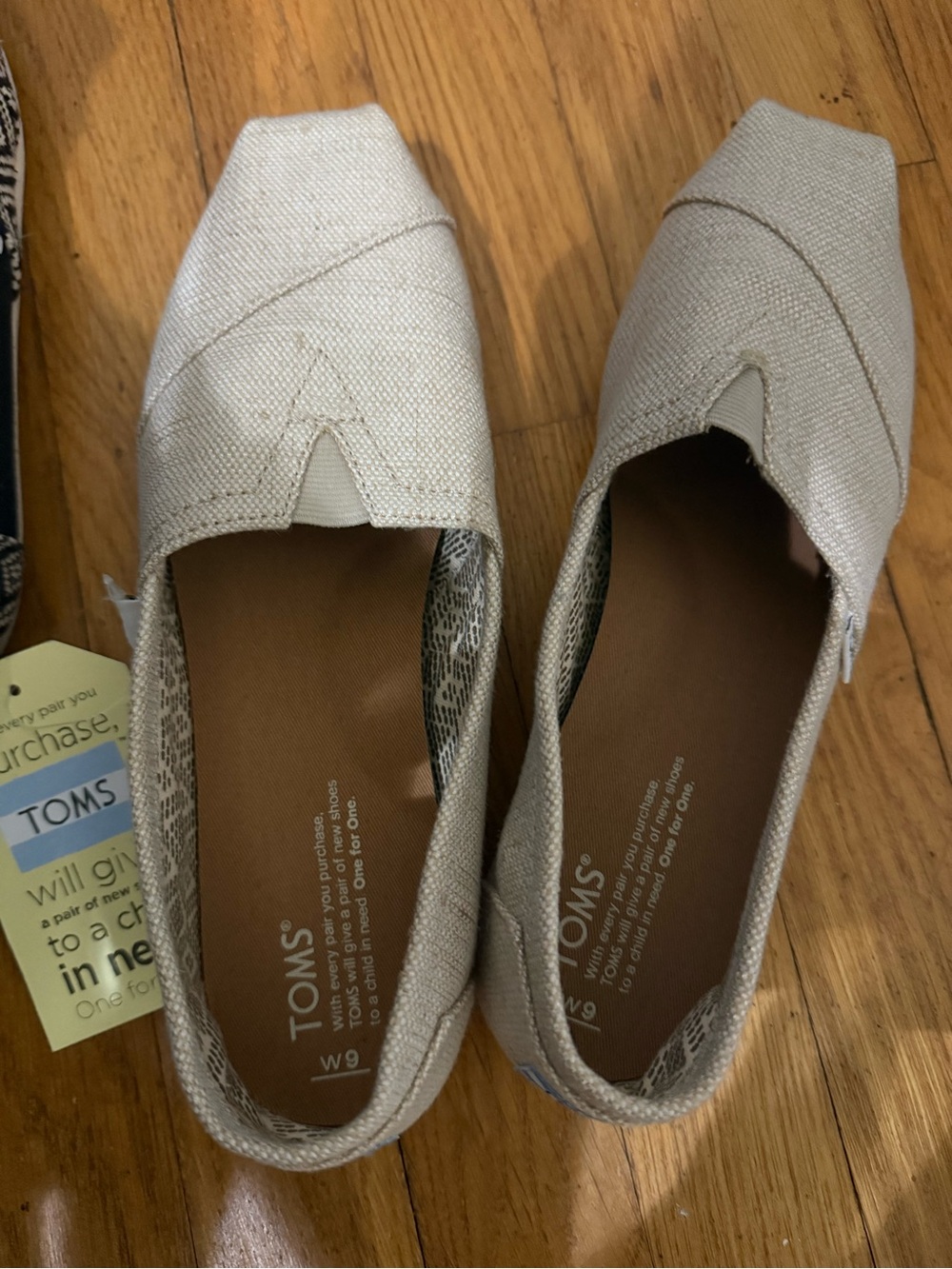 NWT Toms Women's Slip-On Espadrille in Linen Canvas